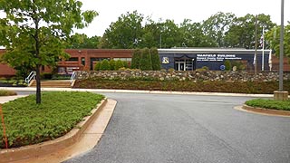 [photo, County Police Headquarters, Warfield Building, 3410 Court House Drive, Ellicott City, Maryland]