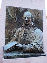 [photo, Archbishop John Carroll (1735-1815) Bicentennial Memorial (1976), by Felix de Weldon (1907-2003), Upper Marlboro, Maryland